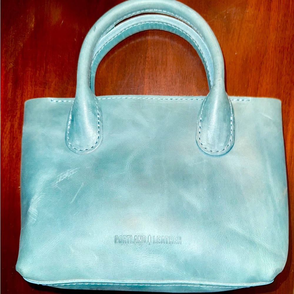 Portland Leather Aqua Tote Bag - Never Used